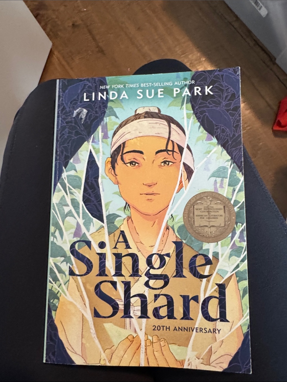 A Single Shard Illustrated Cover Print — Blue, Green & Tan